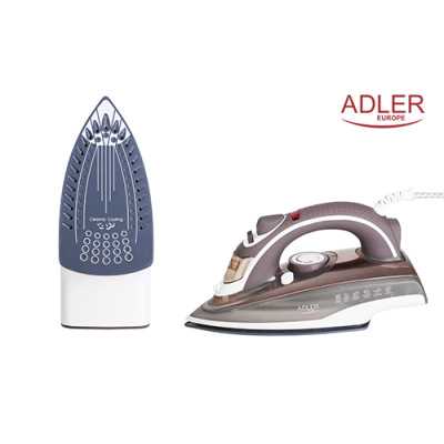 Adler Iron AD 5030 Steam Iron, 3000 W, Water tank capacity 310 ml, Continuous steam 20 g/min, Brown