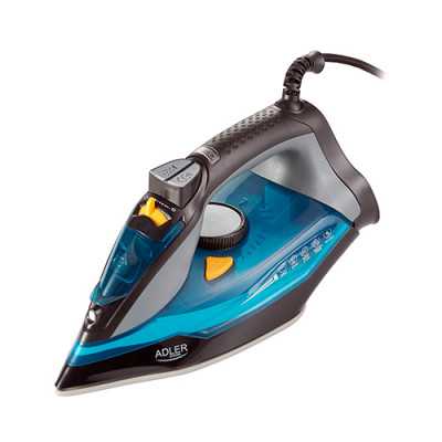 Adler Iron AD 5032 Blue/Grey, 3000 W, Steam Iron, Continuous steam 45 g/min, Steam boost performance 80 g/min, Water tank capaci