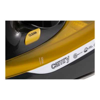 Camry Iron CR 5029 Steam Iron, 2400 W, Continuous steam 40 g/min, Steam boost performance 70 g/min, White/Black/Gold