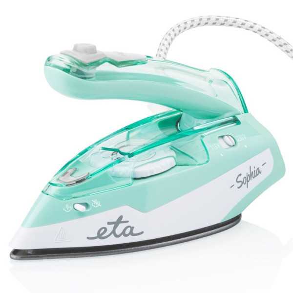 ETA ETA127190000 Sophia Steam Travel Iron, 1100 W, Vandens bako talpa 80 ml, Nepertraukiamas garų srautas 30 g/min., Garų padidi