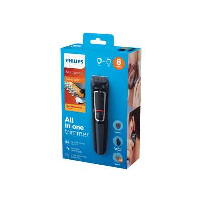 Philips 8-in-1 Face and Hair trimmer MG3730/15 Cordless, Black