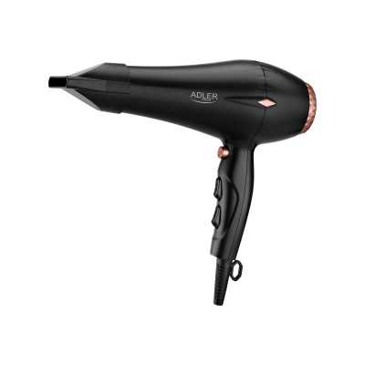 Adler Hair Dryer AD 2244 2000 W, Number of temperature settings 3, Ionic function, Diffuser nozzle, Black