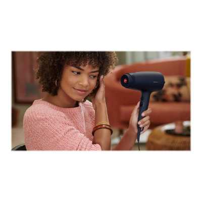 Philips Hair Dryer BHD360/20 2100 W, Number of temperature settings 6, Ionic function, Diffuser nozzle, Black/Blue