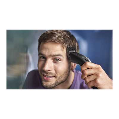 Philips Series 5000 Beard and Hair Trimmer HC5632/15 Cordless or corded, Number of length steps 28, Step precise 1 mm, Black