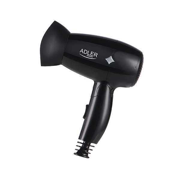 Adler Hair Dryer AD 2251 1400 W, Temperatūros nustatymų skaičius 2, Juodas