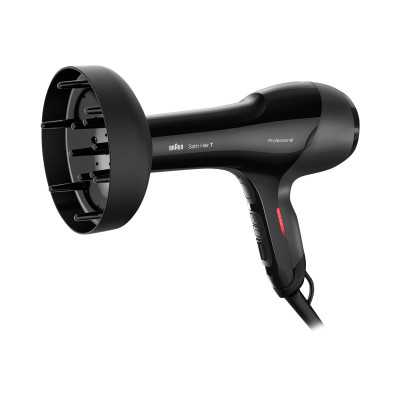 Braun Hair Dryer HD785 Satin Hair 7 SensoDryer 2000 W, Number of temperature settings 4, Ionic function, Diffuser nozzle, Black