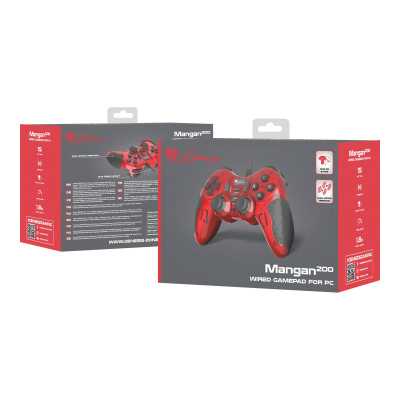 GENESIS Mangan 200 Gamepad, Red, Wired Genesis Mangan 200