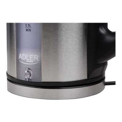 Adler Kettle AD 1216 Standard, Stainless steel, Stainless steel, 2000 W, 360 rotational base, 1.7 L