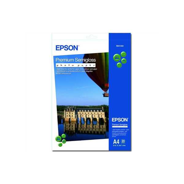 Epson Premium“ pusiau blizgus fotopopierius, DIN A4, 251 g/mÂ, 20 lapų A4