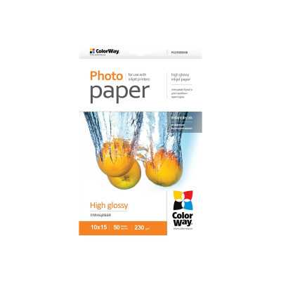 ColorWay High Glossy Photo Paper, 50 sheets, 10x15, 230 g/m