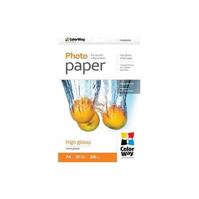 ColorWay A4, High Glossy Photo Paper, 20 Sheets, A4, 200 g/m