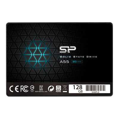 Silicon Power A55 128 GB, SSD form factor 2.5", SSD interface SATA, Write speed 420 MB/s, Read speed 550 MB/s