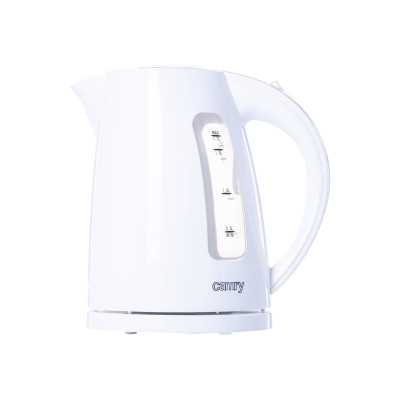 Camry Kettle CR 1255 Standard, Plastic, White, 2200 W, 360 rotational base, 1.7 L