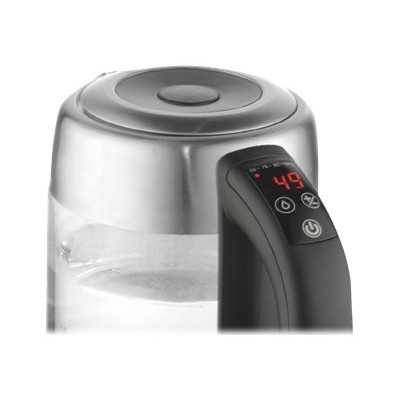 Adler Kettle AD 1247 NEW With electronic control, 1850 - 2200 W, 1.7 L, Stainless steel, glass, Stainless steel/Transparent, 360