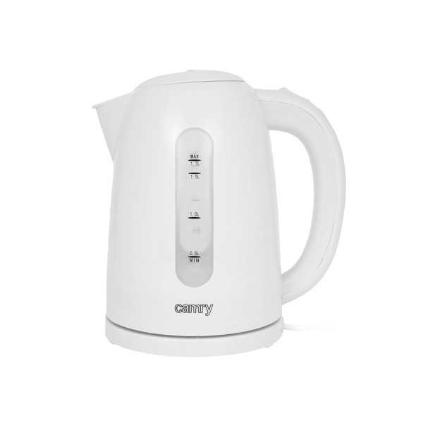 Camry Kettle CR 1254 Standard, Plastic, White, 2200 W, 360 rotational base, 1.7 L