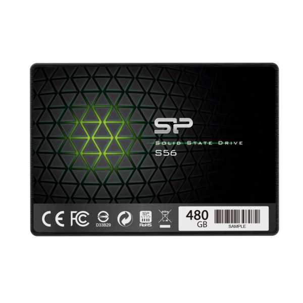 Silicon Power S56 480 GB, SSD formos koeficientas 2,5", SSD sąsaja SATA, Rašymo greitis 530 MB/s, Skaitymo greitis 560 MB/s