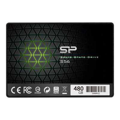 Silicon Power S56 480 GB, SSD form factor 2.5", SSD interface SATA, Write speed 530 MB/s, Read speed 560 MB/s