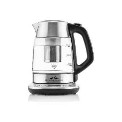 ETA Kettle Crystela Premium ETA915390000 Electric, 2200 W, 1.5 L, Glass, 360 rotational base, Stainless steel/Glass