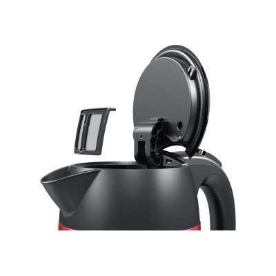 Bosch Kettle DesignLine TWK3P424 Electric, 2400 W, 1.7 L, Stainless steel, 360 rotational base, Red