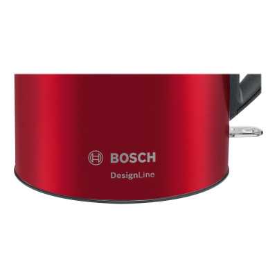 Bosch Kettle DesignLine TWK3P424 Electric, 2400 W, 1.7 L, Stainless steel, 360 rotational base, Red