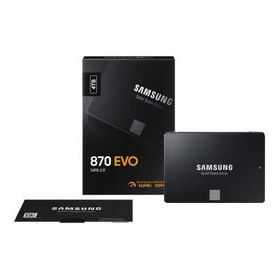 Samsung SSD 870 EVO 4000 GB, SSD form factor 2.5", SSD interface SATA III, Write speed 530 MB/s, Read speed 560 MB/s