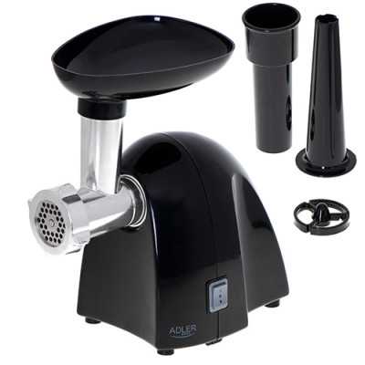 Adler Meat mincer AD 4811 Black, 600 W, Number of speeds 1, Throughput (kg/min) 1.8