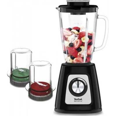 TEFAL Blender BL438831 BlendForce Tabletop, 800 W, Jar material Glass, Jar capacity 1.25 L, Ice crushing, Black