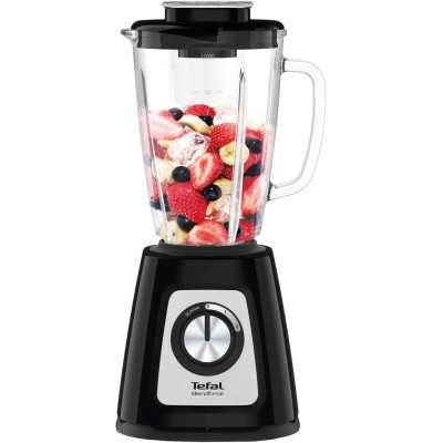 TEFAL Blender BL438831 BlendForce Tabletop, 800 W, Jar material Glass, Jar capacity 1.25 L, Ice crushing, Black