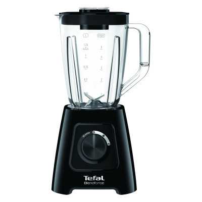 TEFAL Blender BL420838 BlendForce Tabletop, 600 W, Jar material Plastic, Jar capacity 1.25 L, Ice crushing, Black