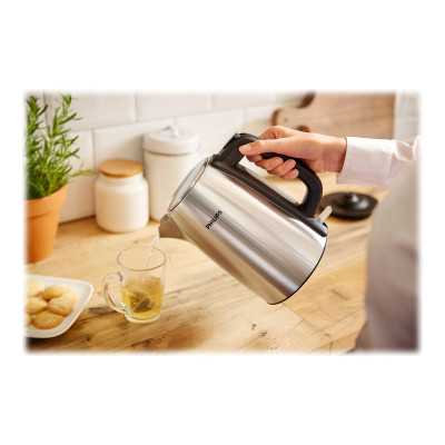 Philips Kettle HD9351/90 Electric, 2200 W, 1.7 L, Stainless steel, 360 rotational base, Stainless steel