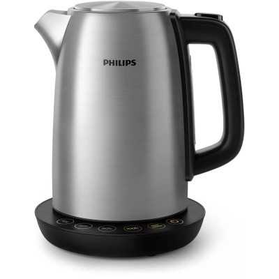 Philips Kettle HD9359/90 Electric, 2200 W, 1.7 L, Stainless steel/Plastic, 360 rotational base, Grey