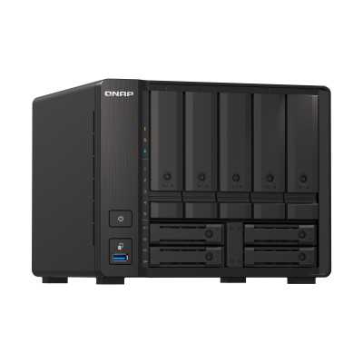 QNAP 9-Bay QuTS hero NAS TS-H973AX-8G Up to 9 HDD/SSD Hot-Swap, Ryzen V1500B Quad-Core, Processor frequency 2.2 GHz, 8 GB, DDR4,