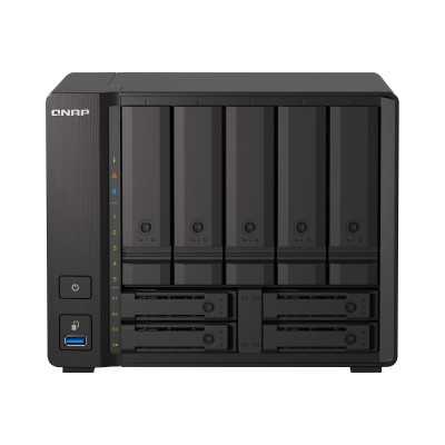 QNAP 9-Bay QuTS hero NAS TS-H973AX-8G Up to 9 HDD/SSD Hot-Swap, Ryzen V1500B Quad-Core, Processor frequency 2.2 GHz, 8 GB, DDR4,