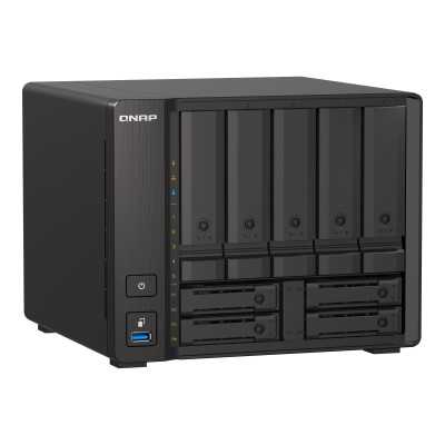 QNAP 9-Bay QuTS hero NAS TS-H973AX-8G Up to 9 HDD/SSD Hot-Swap, Ryzen V1500B Quad-Core, Processor frequency 2.2 GHz, 8 GB, DDR4,