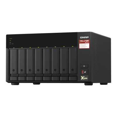 QNAP 8-Bay QTS and QuTS hero NAS TS-873A-8G Up to 8 HDD/SSD Hot-Swap, Ryzen V1500B Quad-Core, Processor frequency 2.2 GHz, 8 GB,