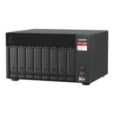 QNAP 8-Bay QTS and QuTS hero NAS TS-873A-8G Up to 8 HDD/SSD Hot-Swap, Ryzen V1500B Quad-Core, Processor frequency 2.2 GHz, 8 GB,