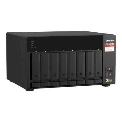 QNAP 8-Bay QTS and QuTS hero NAS TS-873A-8G Up to 8 HDD/SSD Hot-Swap, Ryzen V1500B Quad-Core, Processor frequency 2.2 GHz, 8 GB,