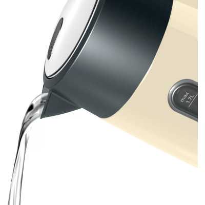 Bosch Kettle TWK4P437 Electric, 2400 W, 1.7 L, Stainless steel, Beige