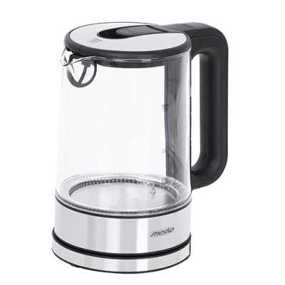 Mesko Kettle MS 1301b Electric, 1850 W, 1.7 L, Glass/Stainless steel, 360 rotational base, Black