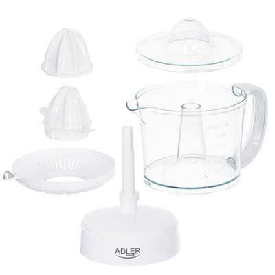 Adler Citrus Juicer AD 4009 White, 40 W, Number of speeds 1