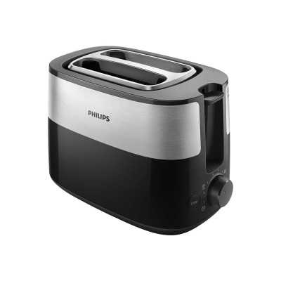 Philips Toaster HD2516/90 Daily Collection Power 830 W, Number of slots 2, Housing material Plastic, Black