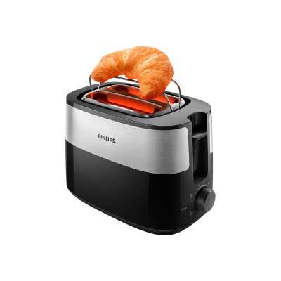 Philips Toaster HD2516/90 Daily Collection Power 830 W, Number of slots 2, Housing material Plastic, Black