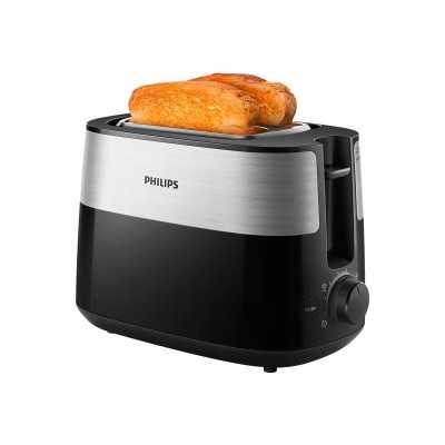 Philips Toaster HD2516/90 Daily Collection Power 830 W, Number of slots 2, Housing material Plastic, Black