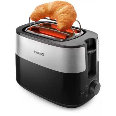 Philips Toaster HD2516/90 Daily Collection Power 830 W, Number of slots 2, Housing material Plastic, Black