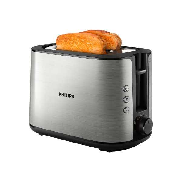 Philips Toaster HD2650/90 Viva Collection Power 950 W, Number of slots 2, Housing material Metal, Stainless Steel