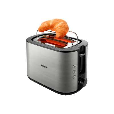 Philips Toaster HD2650/90 Viva Collection Power 950 W, Number of slots 2, Housing material Metal, Stainless Steel