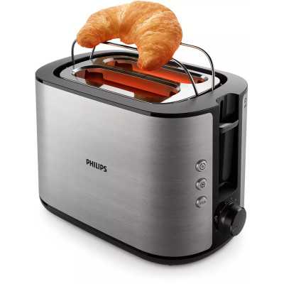 Philips Toaster HD2650/90 Viva Collection Power 950 W, Number of slots 2, Housing material Metal, Stainless Steel