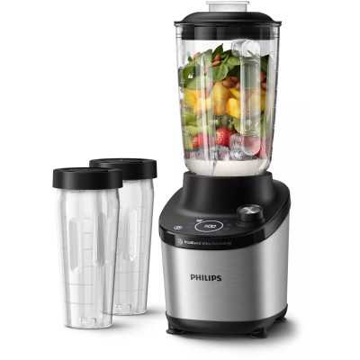 Philips High Speed Blender HR3760/10 7000 Series Tabletop, 1500 W, Jar material Glass, Jar capacity 2 L, Ice crushing, Metal/Bla