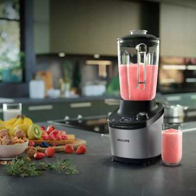 Philips High Speed Blender HR3760/10 7000 Series Tabletop, 1500 W, Jar material Glass, Jar capacity 2 L, Ice crushing, Metal/Bla