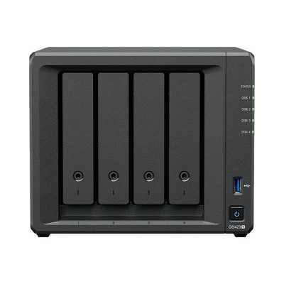 Synology Tower NAS DS423+ J4125, Processor frequency 2.7 GHz, 2 GB, DDR4, RAID 0,1,5,6,10,Hybrid, 2x1GbE/2xUSB3.2, System Fan: 9